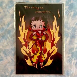 Vintage 2006 Betty Boop "Bad Girl" 3D card with envelope - NEW IN PACKAGING